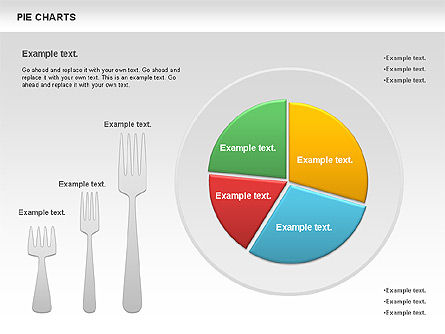 접시에 원형 차트, 슬라이드 6, 01050, 파이 차트 — PoweredTemplate.com