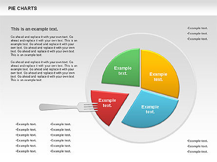 Pie Chart on a Plate, Slide 7, 01050, Pie Charts — PoweredTemplate.com