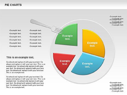 Pie Chart on a Plate, Slide 9, 01050, Pie Charts — PoweredTemplate.com