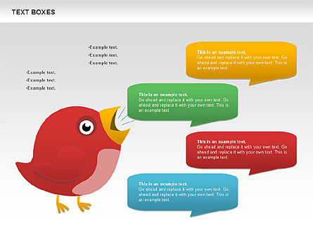 Twitter Text Boxes, Slide 11, 01051, Text Boxes — PoweredTemplate.com