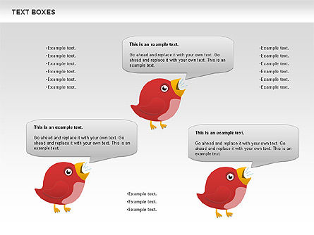 Twitter Text Boxes, Slide 7, 01051, Text Boxes — PoweredTemplate.com