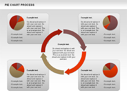 Tableau de tarte avec processus en cercle (axé sur les données), Diapositive 2, 01052, Diagrammes circulaires — PoweredTemplate.com