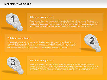 Implementing Goals Diagram, Slide 12, 01053, Puzzle Diagrams — PoweredTemplate.com
