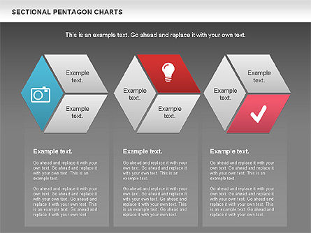 Grafik Heksagon Penampang, Slide 14, 01054, Model Bisnis — PoweredTemplate.com