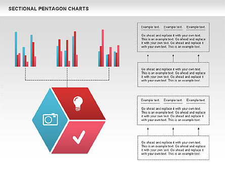Sectional Hexagon Chart, Slide 6, 01054, Business Models — PoweredTemplate.com