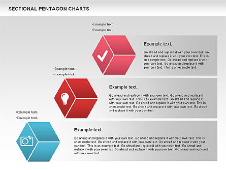Sectional Hexagon Chart, Slide 9, 01054, Business Models — PoweredTemplate.com