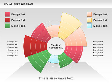 극지 면적 다이어그램, 슬라이드 5, 01056, 파이 차트 — PoweredTemplate.com