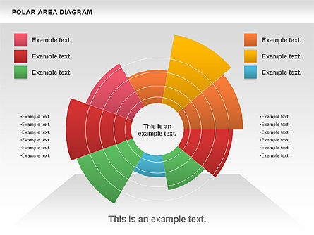 극지 면적 다이어그램, 슬라이드 7, 01056, 파이 차트 — PoweredTemplate.com