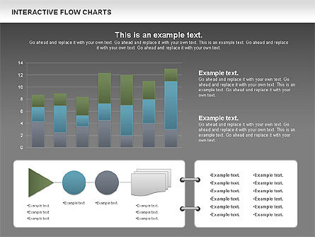 O gráfico de fluxo interativo (orientado por dados), Deslizar 13, 01057, Fluxogramas — PoweredTemplate.com
