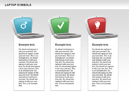 Laptop with Icons, Slide 2, 01058, Icons — PoweredTemplate.com