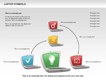 Laptop with Icons, Slide 9, 01058, Icons — PoweredTemplate.com