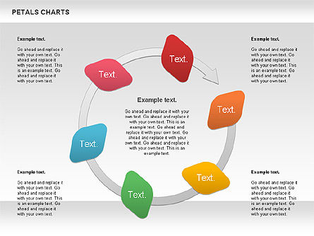 Diagrama de Etapas de Pétalos, Diapositiva 11, 01059, Diagramas de la etapa — PoweredTemplate.com