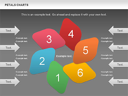 Schéma des étapes de pétale, Diapositive 12, 01059, Schémas d'étapes — PoweredTemplate.com