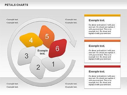 Schéma des étapes de pétale, Diapositive 8, 01059, Schémas d'étapes — PoweredTemplate.com