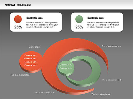 Diagramme social, Diapositive 13, 01061, Schémas d'étapes — PoweredTemplate.com
