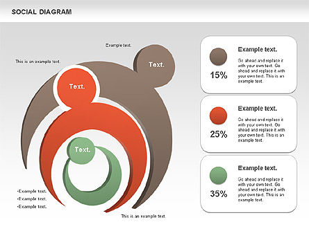 Diagramme social, Diapositive 4, 01061, Schémas d'étapes — PoweredTemplate.com