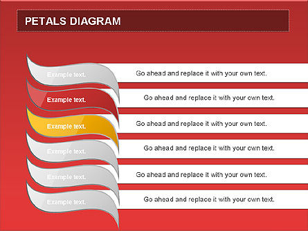 Cuadro de etapas de pétalos gratis, Diapositiva 11, 01065, Diagramas de la etapa — PoweredTemplate.com