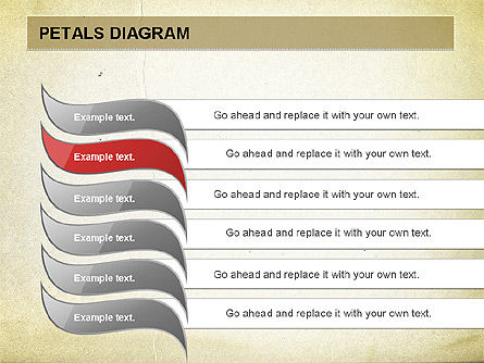 Cuadro de etapas de pétalos gratis, Diapositiva 6, 01065, Diagramas de la etapa — PoweredTemplate.com