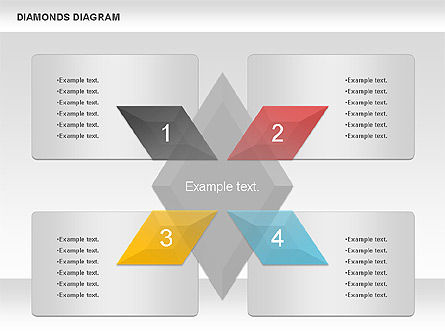 Transparent Diamonds Diagram, Slide 11, 01066, Business Models — PoweredTemplate.com