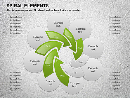 Process chart spirale, Slide 10, 01067, Diagrammi di Processo — PoweredTemplate.com