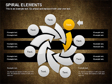 Spiral Process Chart, Slide 12, 01067, Process Diagrams — PoweredTemplate.com