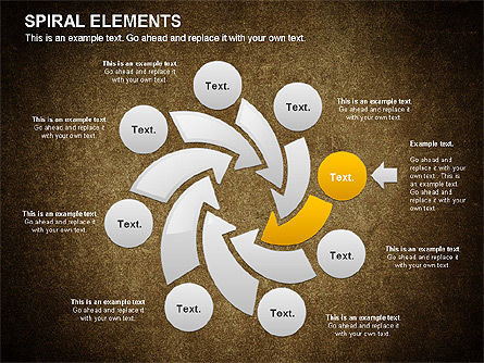 Process chart spirale, Slide 13, 01067, Diagrammi di Processo — PoweredTemplate.com