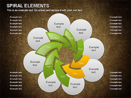 Gráfico de proceso en espiral, Diapositiva 15, 01067, Diagramas de proceso — PoweredTemplate.com