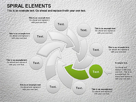 Gráfico de proceso en espiral, Diapositiva 4, 01067, Diagramas de proceso — PoweredTemplate.com