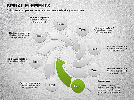 Process chart spirale, Slide 5, 01067, Diagrammi di Processo — PoweredTemplate.com