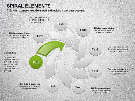 Gráfico de proceso en espiral, Diapositiva 7, 01067, Diagramas de proceso — PoweredTemplate.com