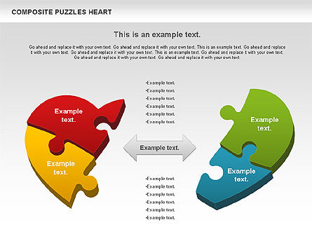 Corazón del rompecabezas, Diapositiva 10, 01068, Diagramas de puzzle — PoweredTemplate.com