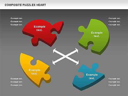 Puzzle Herz, Folie 14, 01068, Puzzle-Diagramme — PoweredTemplate.com