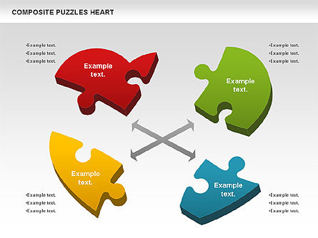 퍼즐 심장, 슬라이드 7, 01068, 퍼즐 도표 — PoweredTemplate.com