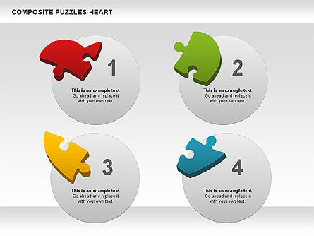 Cuore Puzzle, Slide 9, 01068, Diagrammi Puzzle — PoweredTemplate.com