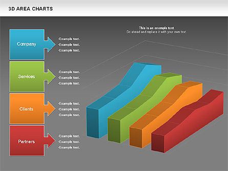 3d gráfico de área (dados movidos), Deslizar 13, 01069, Modelos de Negócio — PoweredTemplate.com