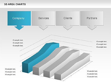 3d gráfico de área (dados movidos), Deslizar 5, 01069, Modelos de Negócio — PoweredTemplate.com