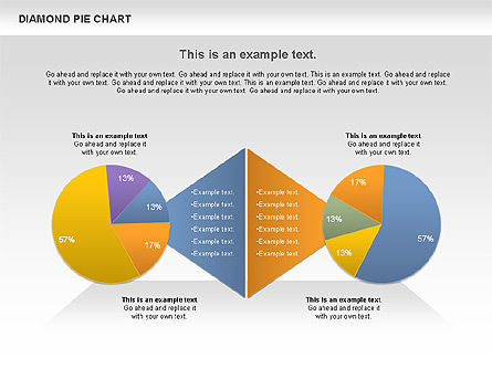 Diamond Pie Chart, Slide 10, 01071, Pie Charts — PoweredTemplate.com