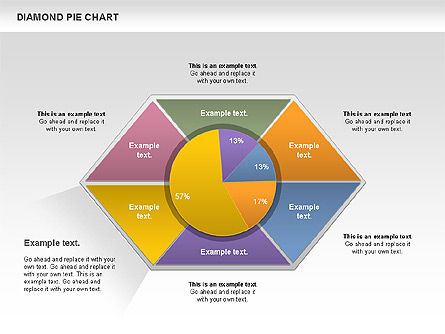 Diamond Pie Chart, Slide 8, 01071, Pie Charts — PoweredTemplate.com