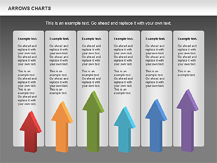 矢印のあるステージの図, スライド 13, 01077, 段階図 — PoweredTemplate.com