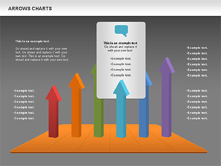 矢印のあるステージの図, スライド 15, 01077, 段階図 — PoweredTemplate.com