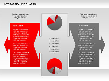 Interaction Pie Charts Diagram, Slide 10, 01078, Pie Charts — PoweredTemplate.com