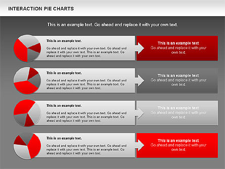 Interaction Pie Charts Diagram, Slide 16, 01078, Pie Charts — PoweredTemplate.com