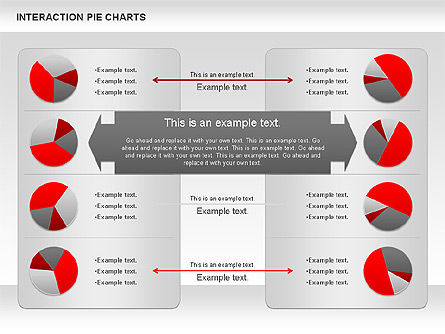 Interaction Pie Charts Diagram, Slide 4, 01078, Pie Charts — PoweredTemplate.com