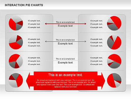Interaction Pie Charts Diagram, Slide 6, 01078, Pie Charts — PoweredTemplate.com