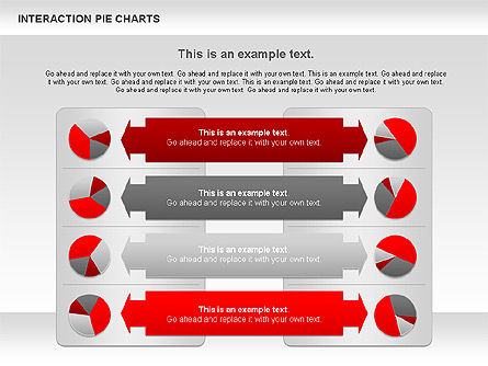 Interaction Pie Charts Diagram, Slide 7, 01078, Pie Charts — PoweredTemplate.com