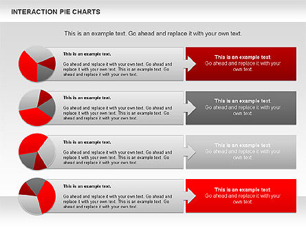 Interaction Pie Charts Diagram, Slide 9, 01078, Pie Charts — PoweredTemplate.com
