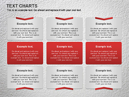 Text Boxes Chart, Slide 9, 01080, Text Boxes — PoweredTemplate.com