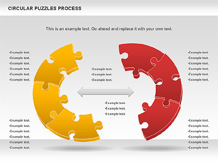 Donut Puzzle Chart, Slide 10, 01081, Puzzle Diagrams — PoweredTemplate.com