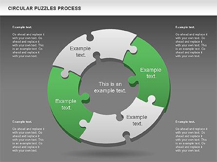 Bagan Teka-teki Donat, Slide 13, 01081, Diagram Puzzle — PoweredTemplate.com