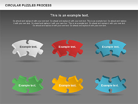 Gráfico del rompecabezas del buñuelo, Diapositiva 14, 01081, Diagramas de puzzle — PoweredTemplate.com